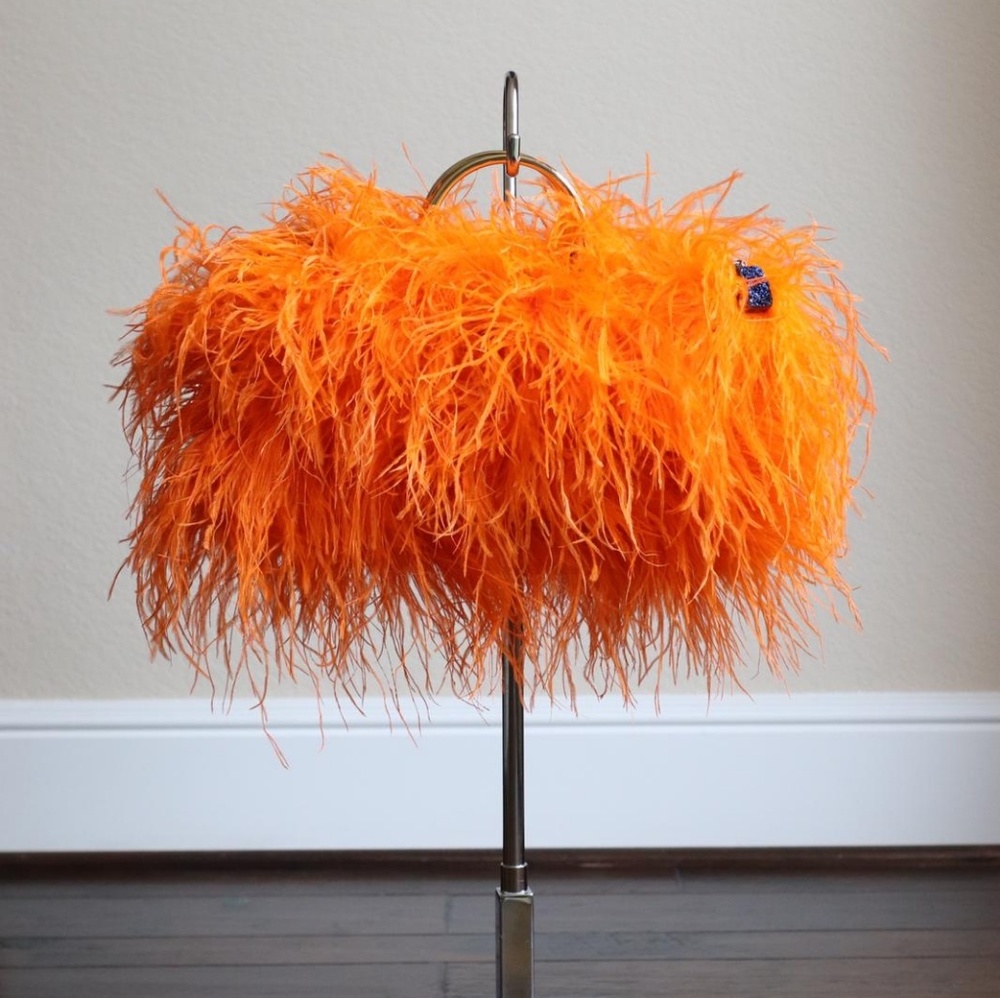 Ostrich feather handbag- customizable